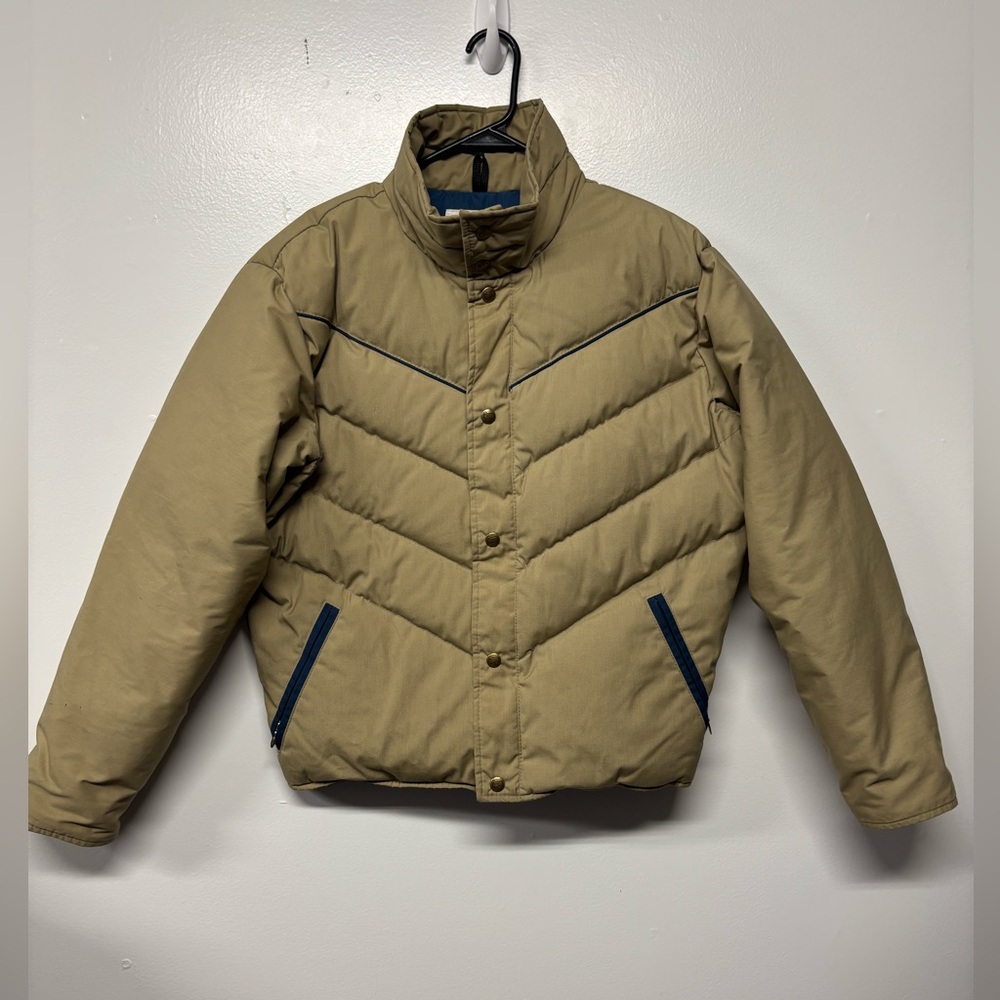 Vintage Woolrich Down Puffer Bomber Jacket size Medium